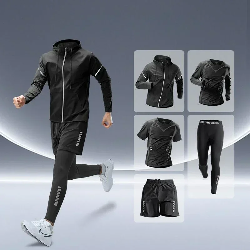 Running Gear Autumn - Ensemble de course pour hommes, vêtements