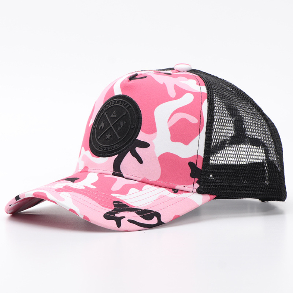 Running Cap Mesh - Casquette décontractée en maille patchwork camouflage,