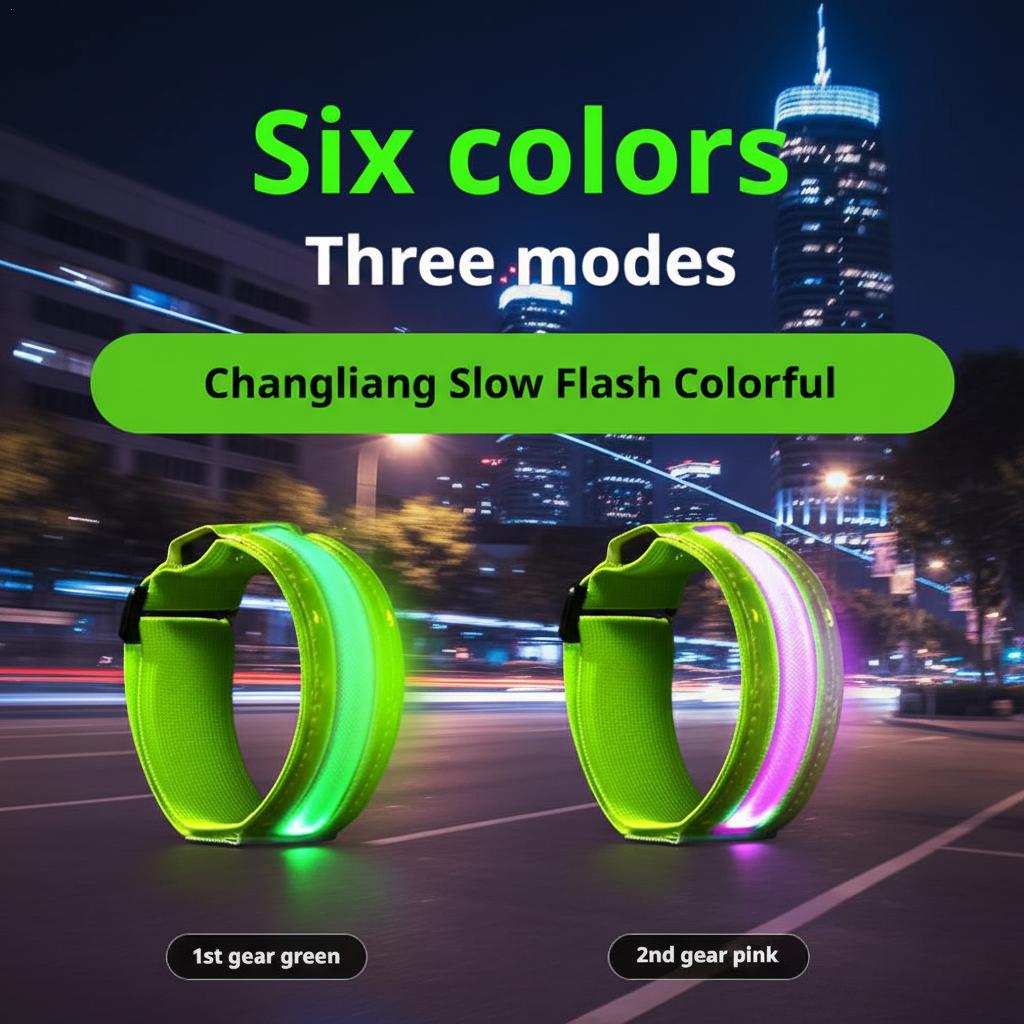 Running Visibility Gear - Brassard réfléchissant LED, sangle de sécurité,